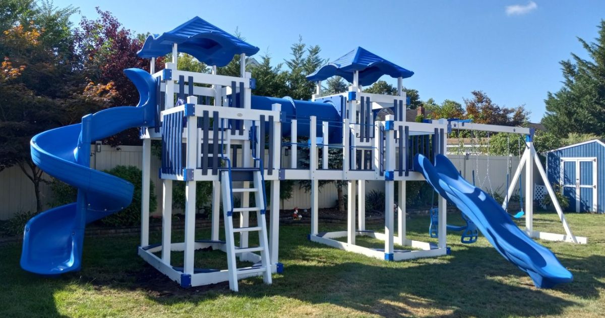 Big playgrounds for teenagers made of vinyl 