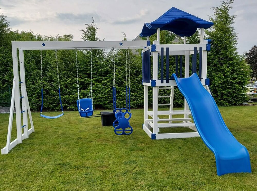 vinyl high back baby swing