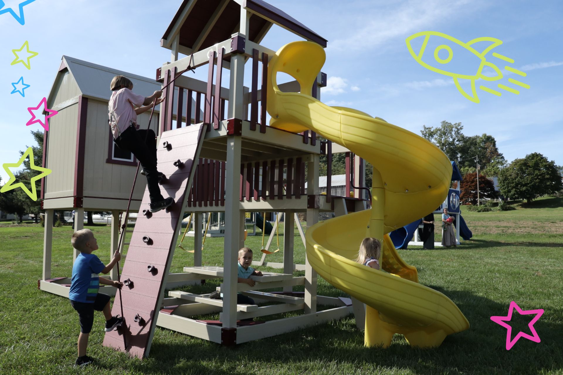 best custom built swing sets