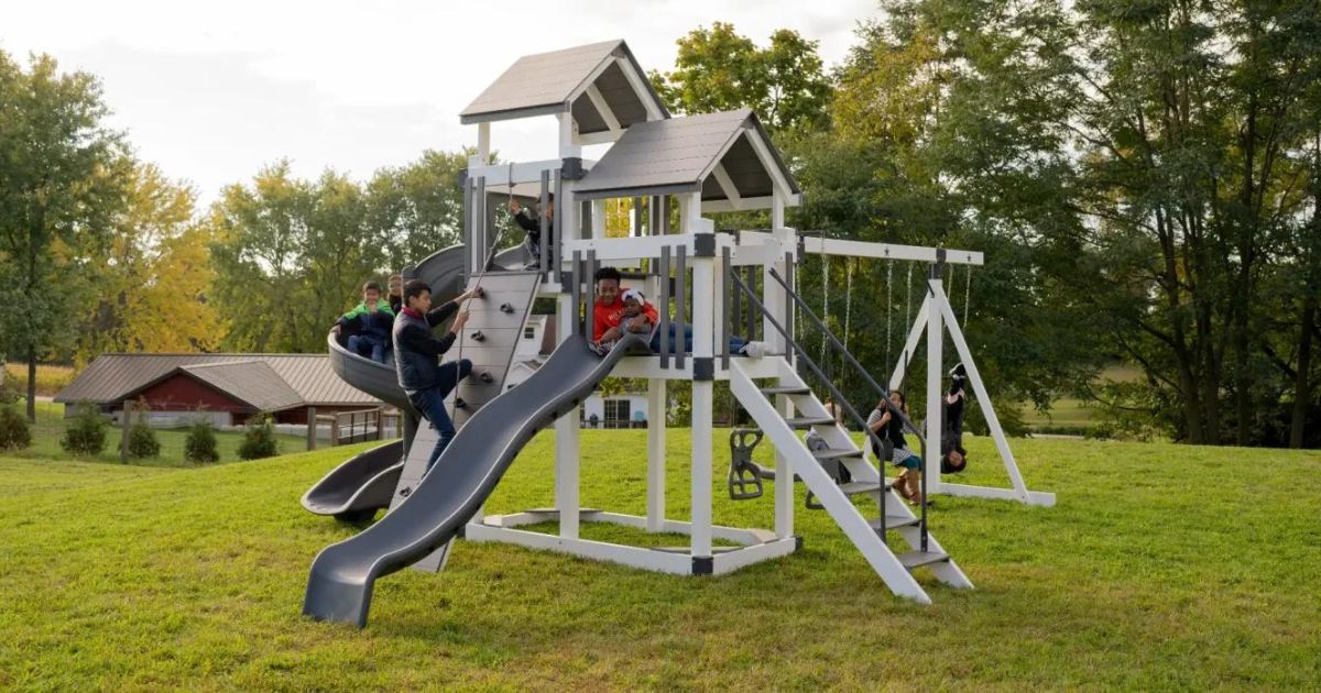 Teen swings made of vinyl with fun accessories