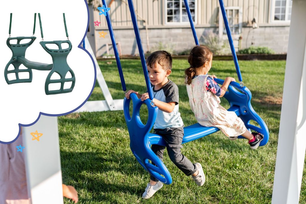 2-kid swingset swings