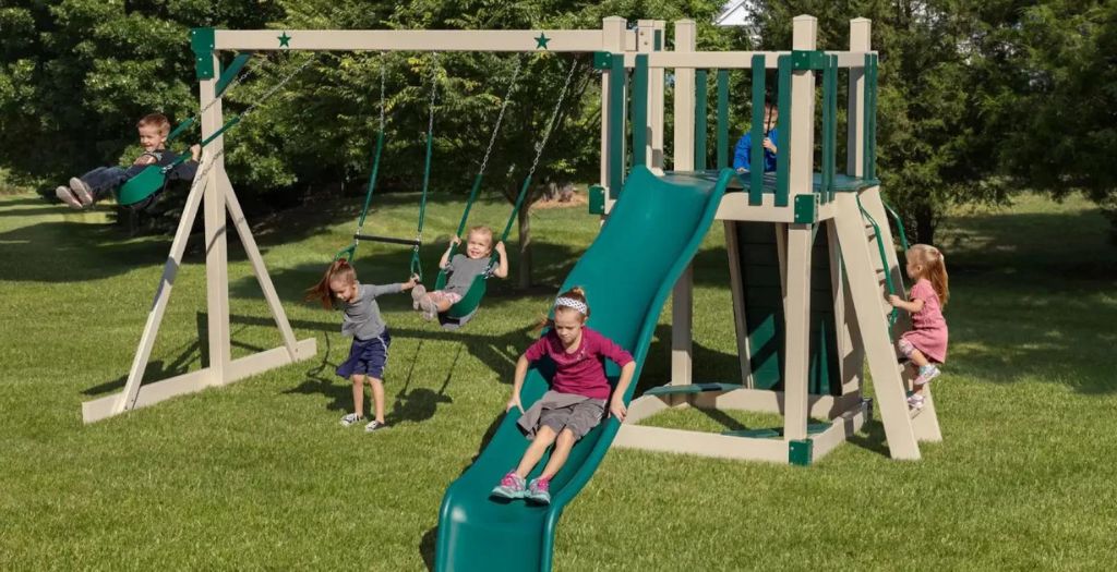 slide for small backyard swingsets for kids