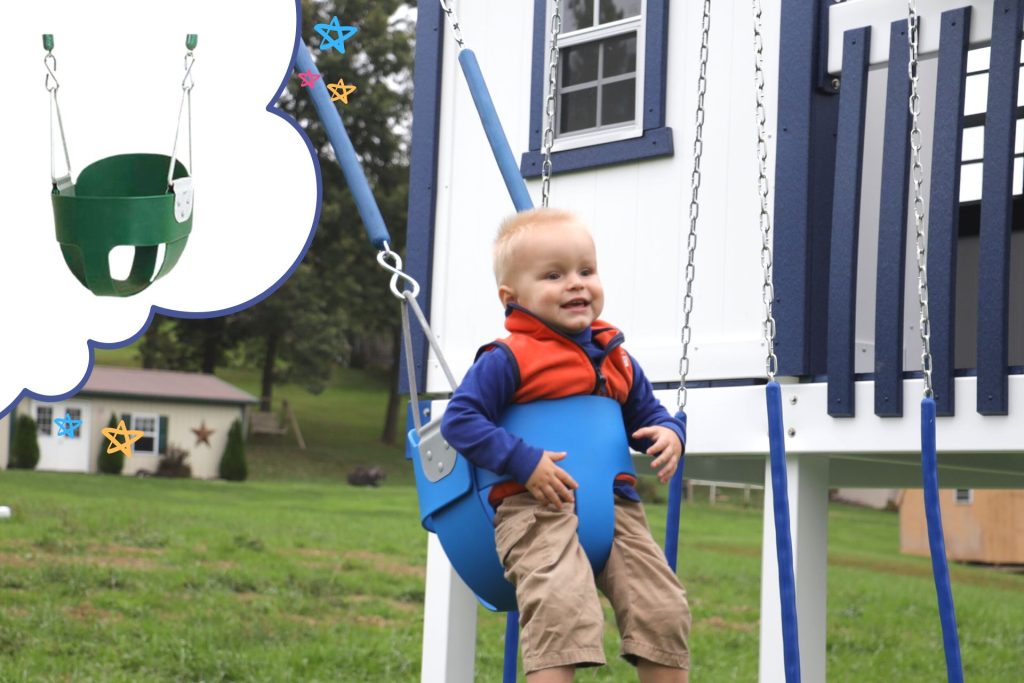 safe baby swing to customize a swingset with