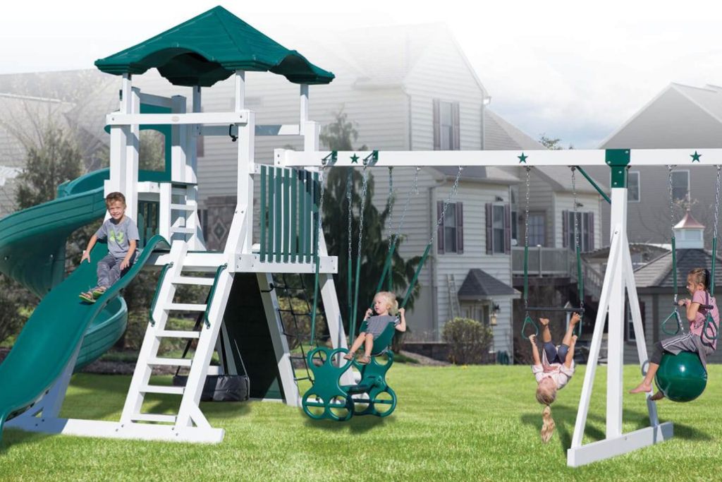 Swingset for 8-10 year olds with slides and swings