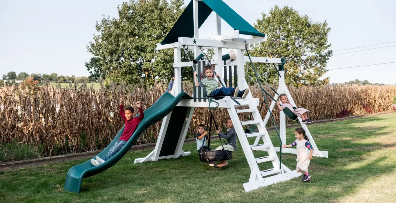 wishing star climbing swing set