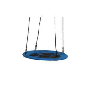 blue and black web swing that you can attach to your swing set or playset