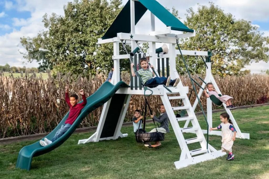 heavy duty vinyl outdoor playset for kids
