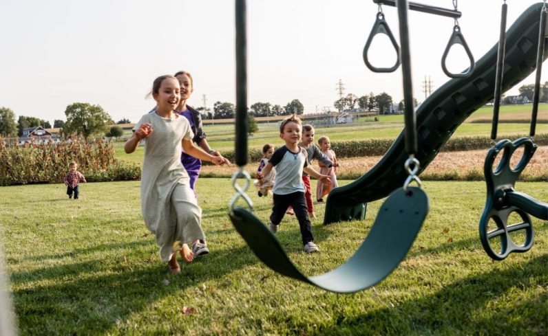 Cool swing for children's playground