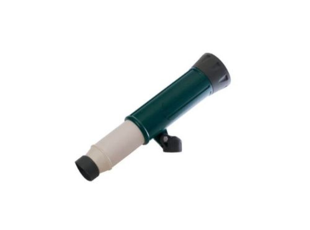green and tan plastic playset telescope that you can attach to a tower