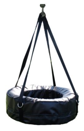 black swivel tire swing set attachment