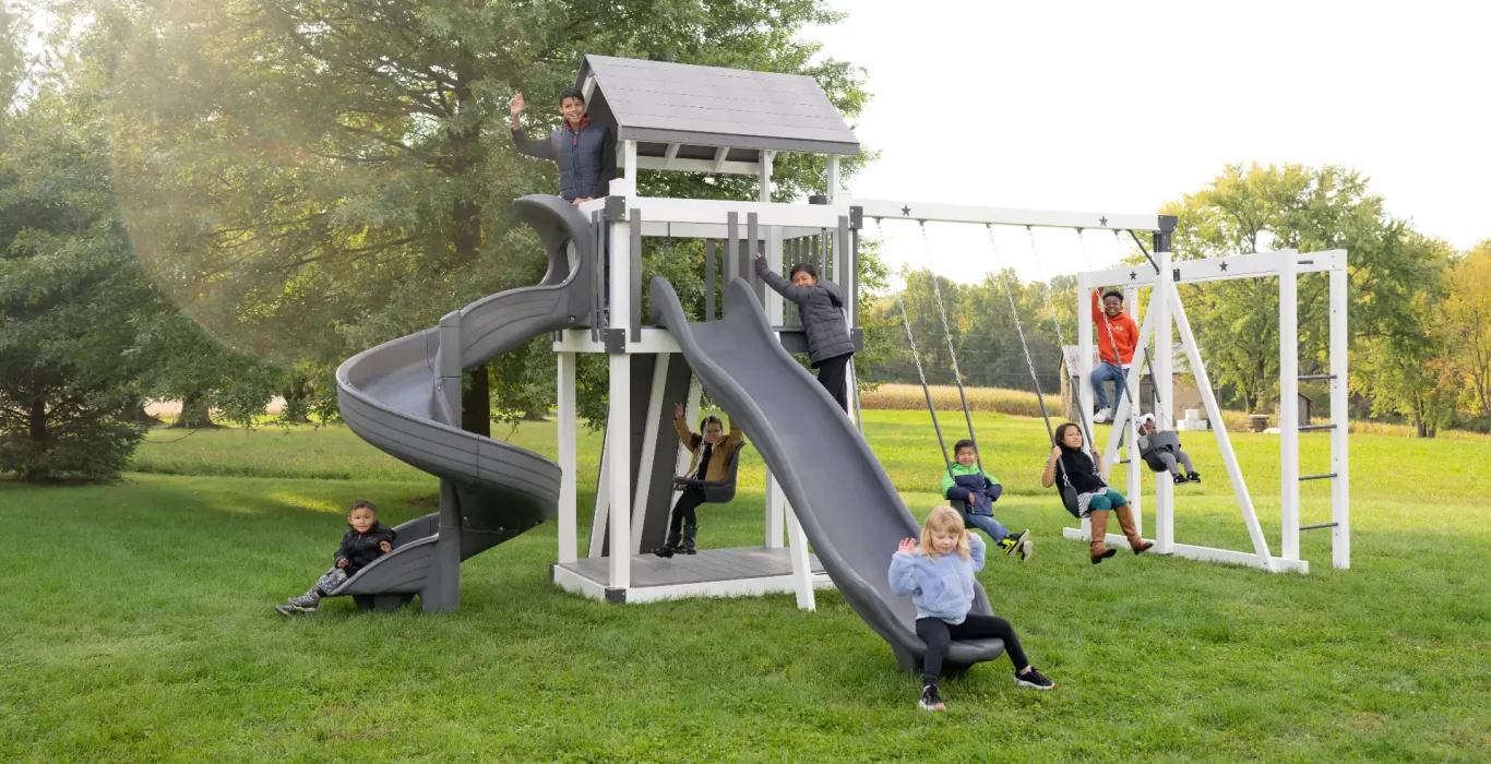 custom tower swing set